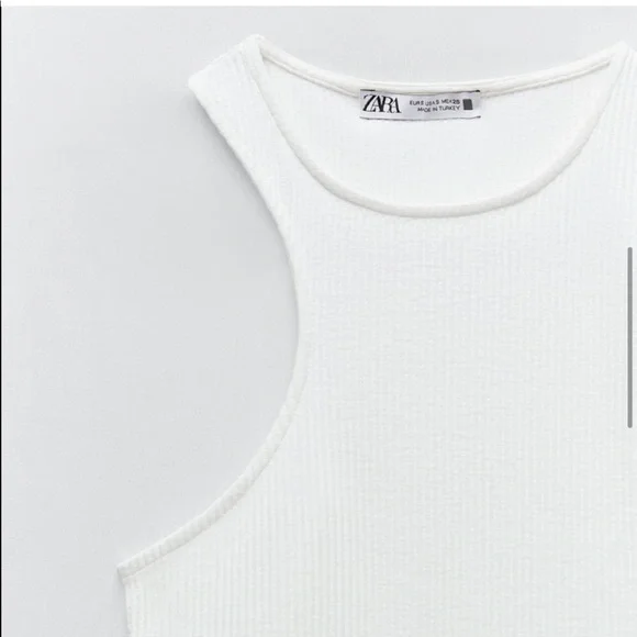 NWT Zara white Asymmetric Bodysuit - Picture 4 of 6